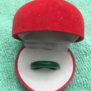 Green Onyx Ring Band Unisex